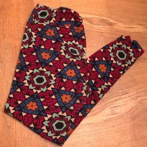 TC LulaRoe leggings, Aztec pattern